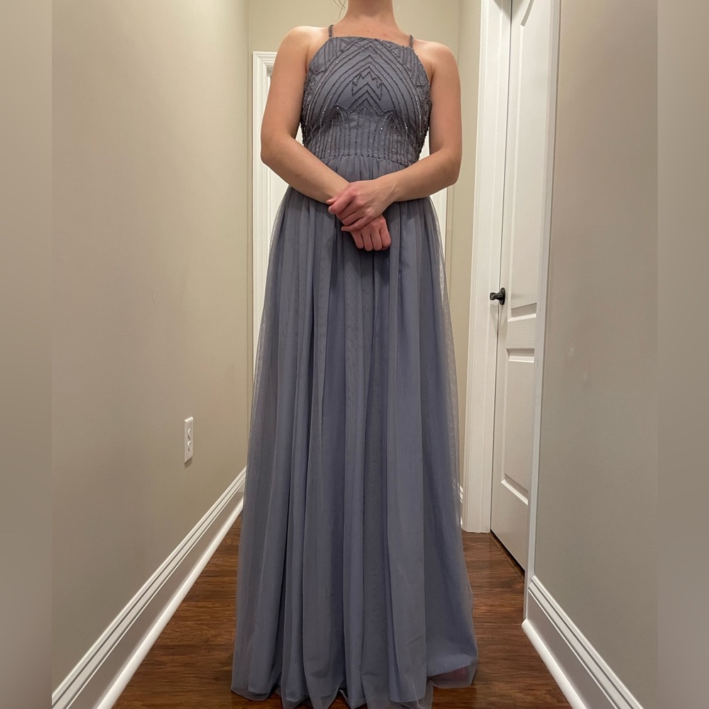 ASOS Lavender/Periwinkle Beaded Prom Style Drees